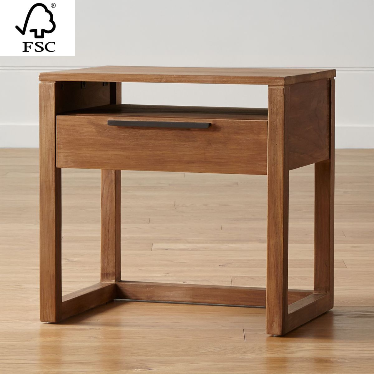 CRATE & BARREL - Mesa de Noche Linea 1 Cajón