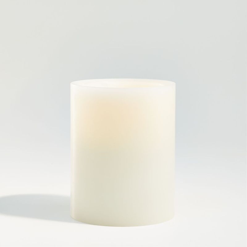 CRATE & BARREL - Vela Sin Llama Wax 4x5 pulgadas