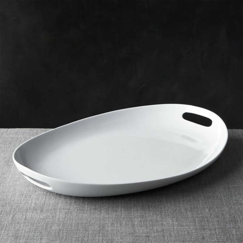 CRATE & BARREL - Fuente Oval con Asas