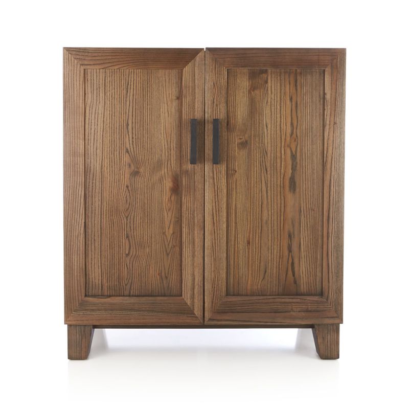 CRATE & BARREL - Bar Marin Shiitake de Madera 2 Puertas