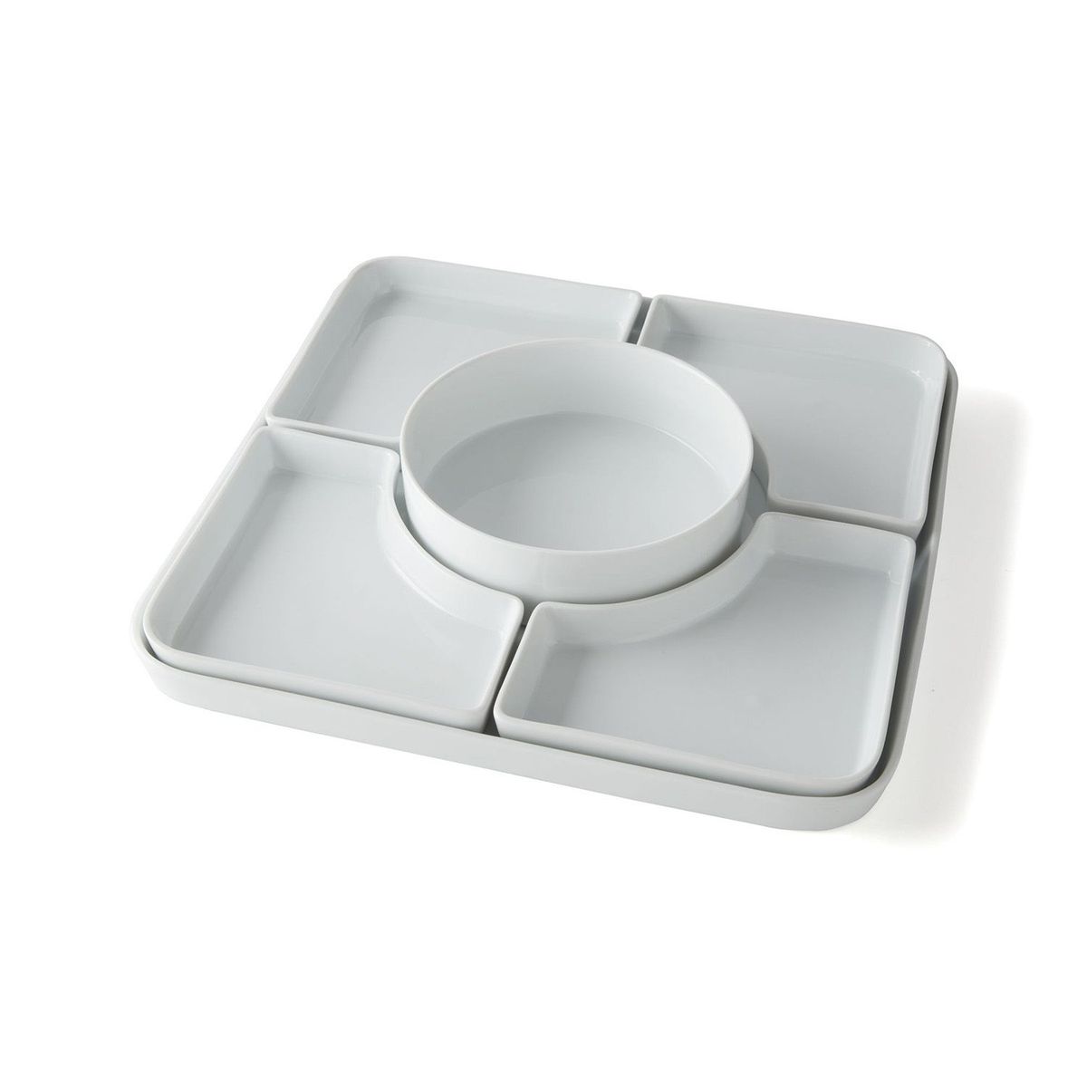 CRATE & BARREL - Juego para Servir Modular de 6 Piezas