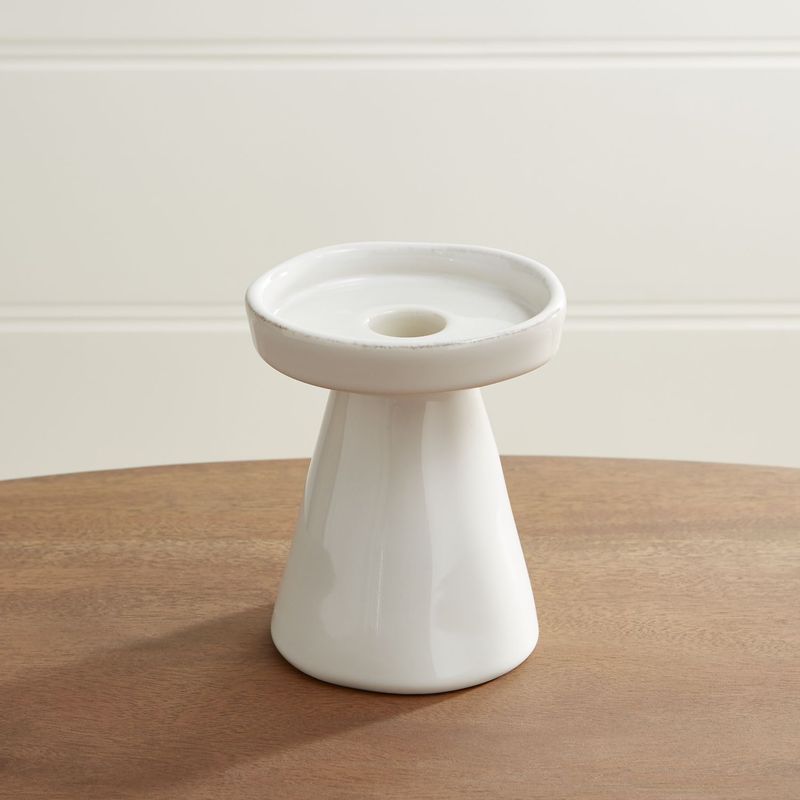 CRATE & BARREL - Portavela de Pilar Marin Blanco Chico