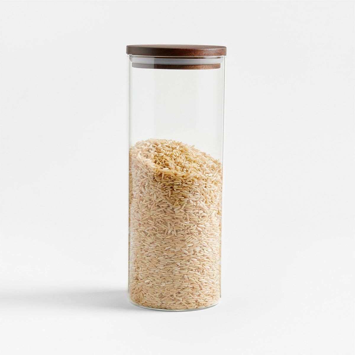 CRATE & BARREL - Canister con Tapa de Madera
