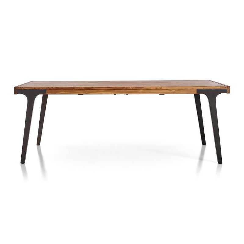 CRATE & BARREL - Mesa de Comedor Lakin Extendible de Madera Teca (6 a 8 Puestos)