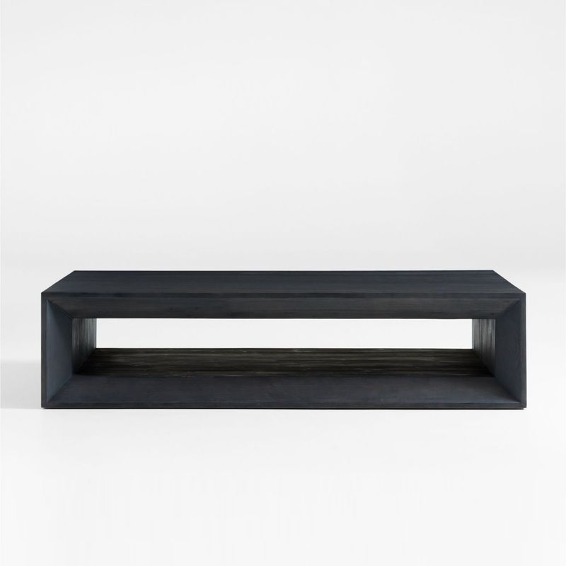 CRATE & BARREL - Mesa De Centro Rectangular Vernon Ebonizada 173cm