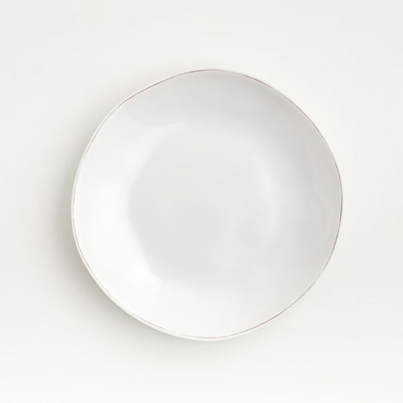 CRATE & BARREL - Plato de Ensalada de Melamine Marin Blanco