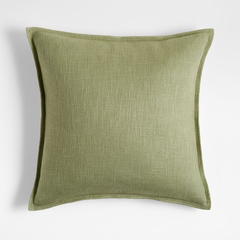 CRATE & BARREL - Funda de Cojín Sage de Lino Ecológico 51x51cm