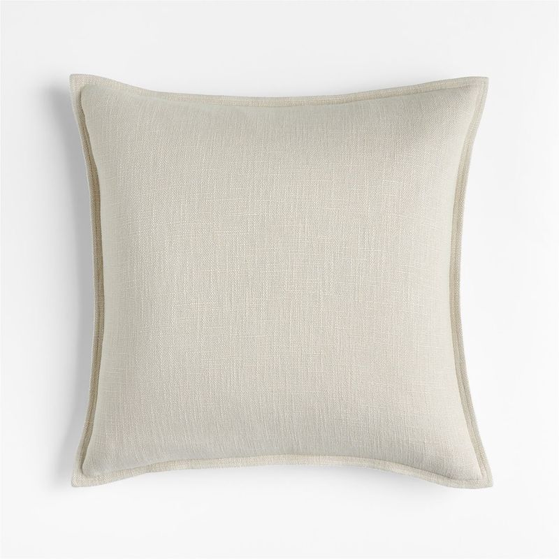 CRATE & BARREL - Funda de Cojín de Lino Orgánico 51x51cm