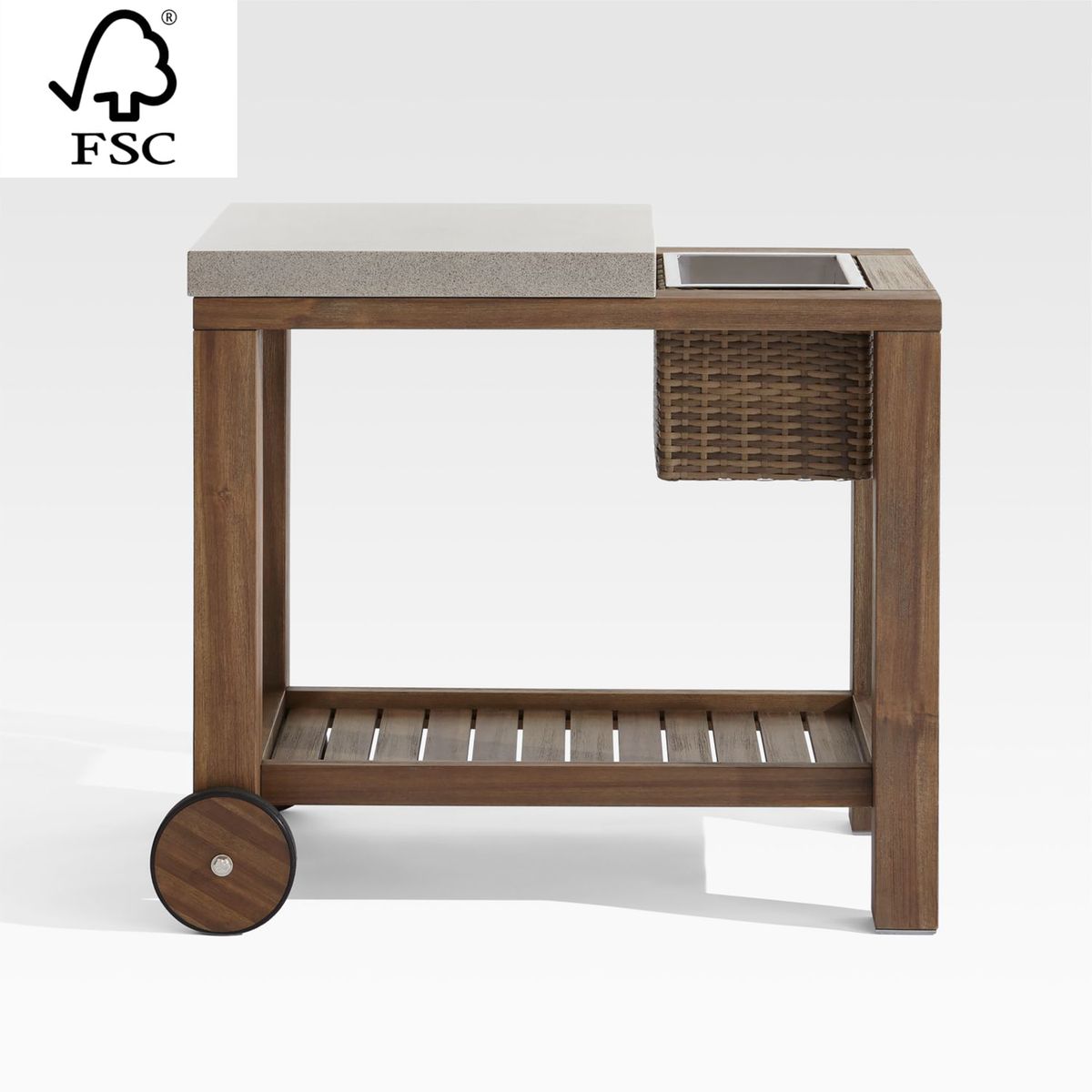 CRATE & BARREL - Carro de Bar Abaco