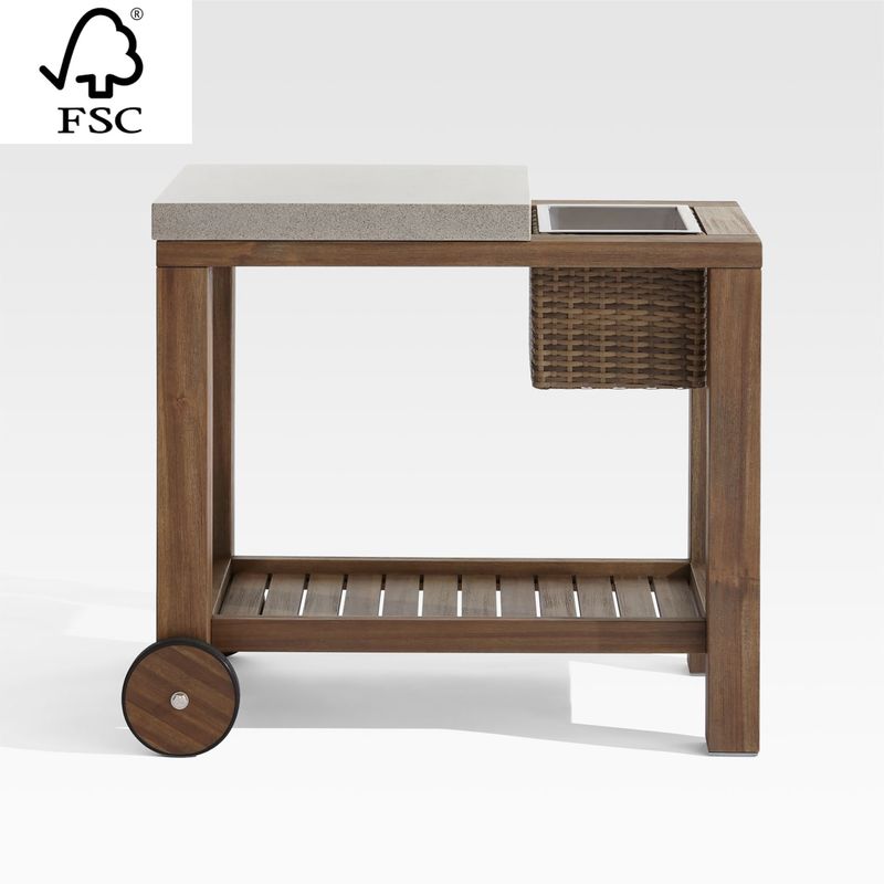 CRATE & BARREL - Carro de Bar Abaco