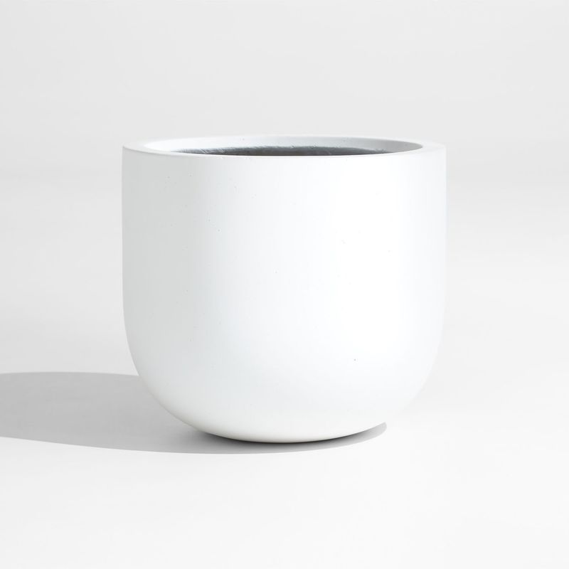 CRATE & BARREL - Maceta Junio Pequeña Blanca