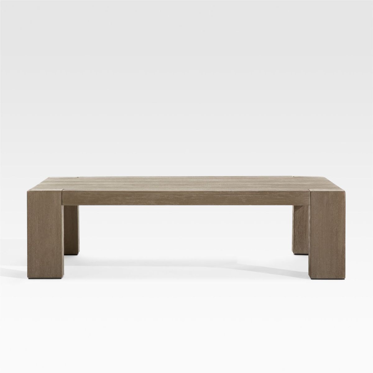 CRATE & BARREL - Mesa de Centro de Terraza Ashore de Madera Maciza de Caoba