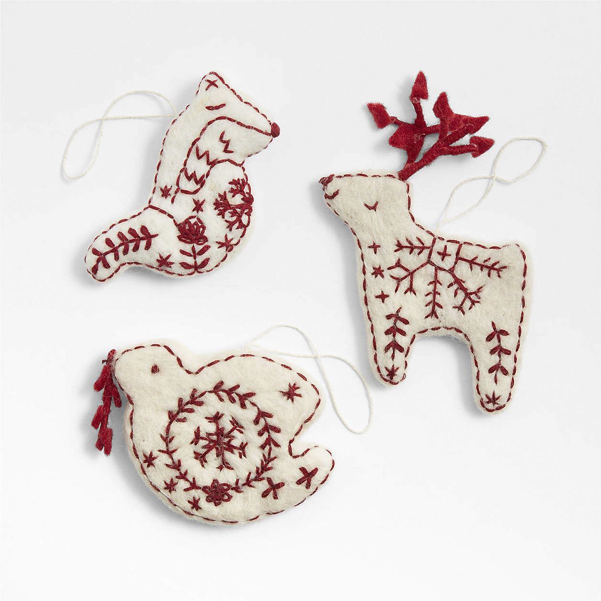 CRATE & BARREL - Adorno Para Árbol De Navidad De Zorro Scandi Heritage