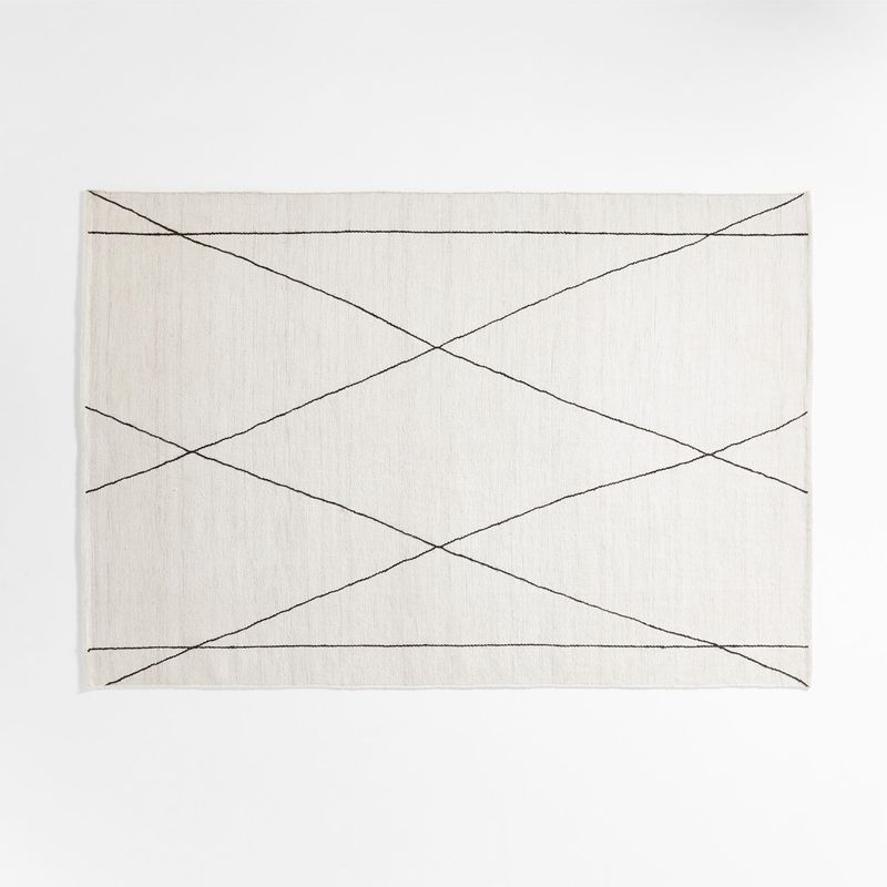 CRATE & BARREL - Alfombra Para Interiores/exteriores Geométrica Phidia Beige 183x274cm