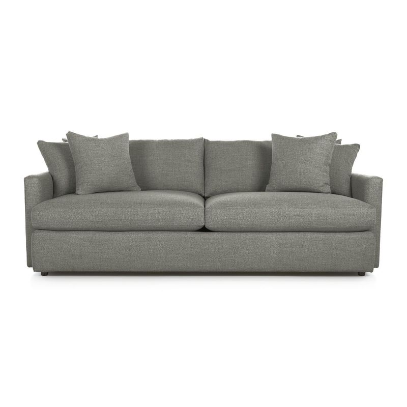 CRATE & BARREL - Sofá Lounge Acero Con Estructura De Madera De 3 Cuerpos