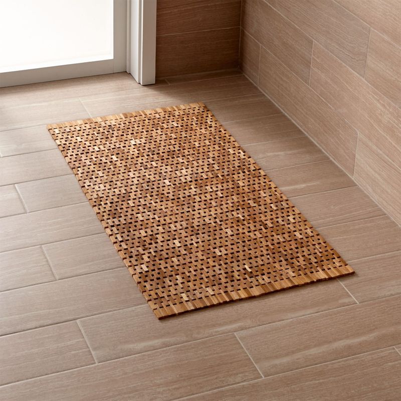 CRATE & BARREL - Piso de Baño Tura de Madera