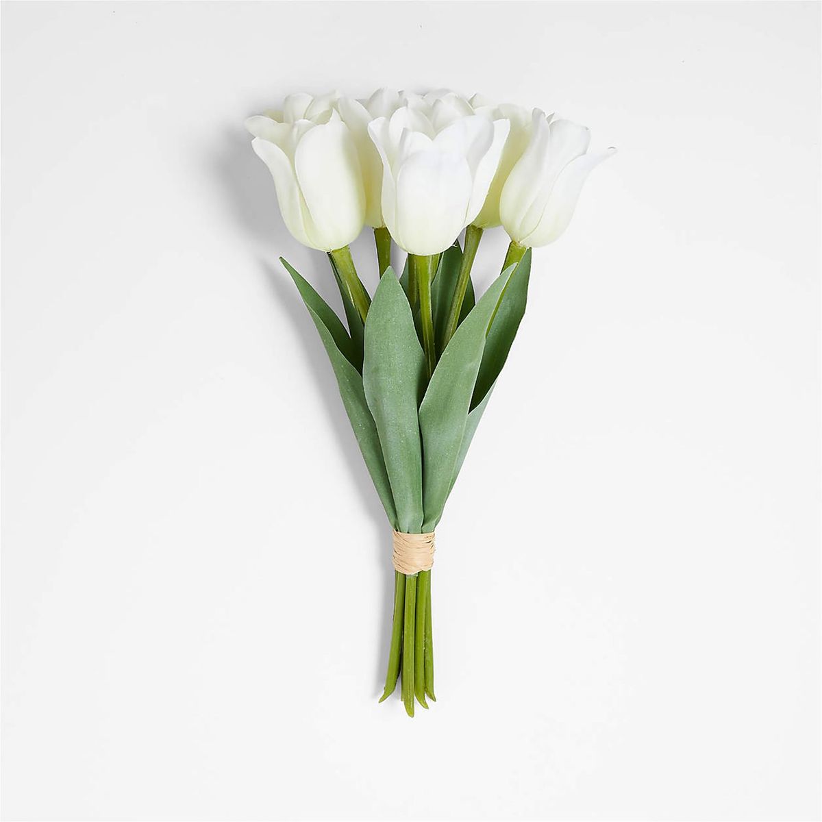 CRATE & BARREL - Ramo Flor 8 Tulipanes Blancoses 18cm