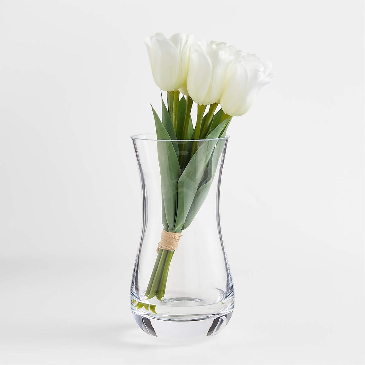 CRATE & BARREL - Ramo Flor 8 Tulipanes Blancoses 18cm