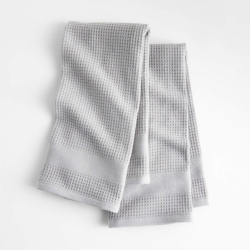CRATE & BARREL - Juego de 2 Paños de Cocina Waffle Terry