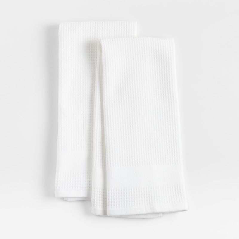 CRATE & BARREL - Juego de 2 Paños de Cocina Waffle Terry