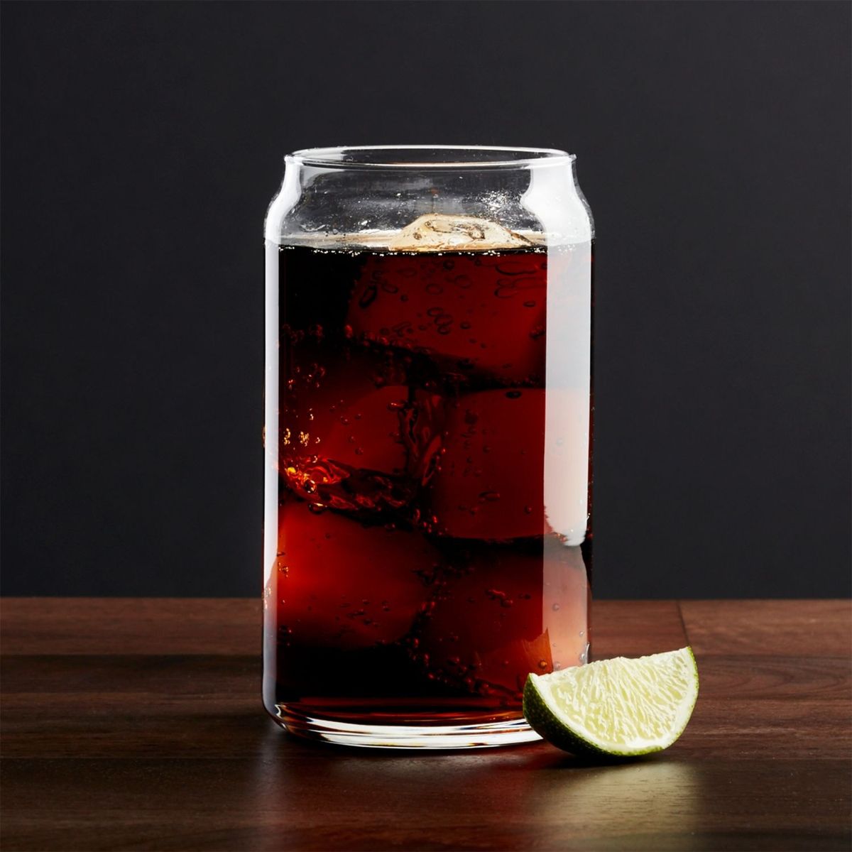 CRATE & BARREL - Vaso vidrio estilo lata de 16oz