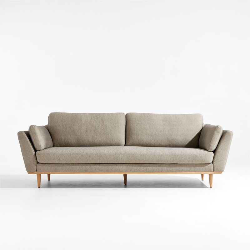 CRATE & BARREL - Sofá Hague con Patas de Madera de 4 Cuerpos