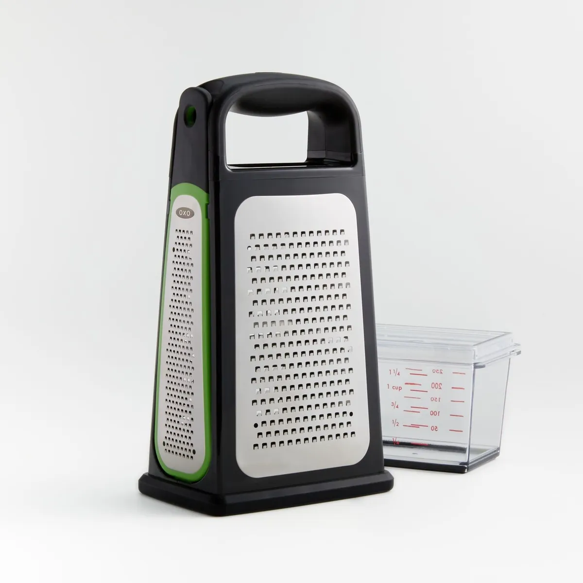 CRATE & BARREL - Rallador de acero inoxidable extraible OXO