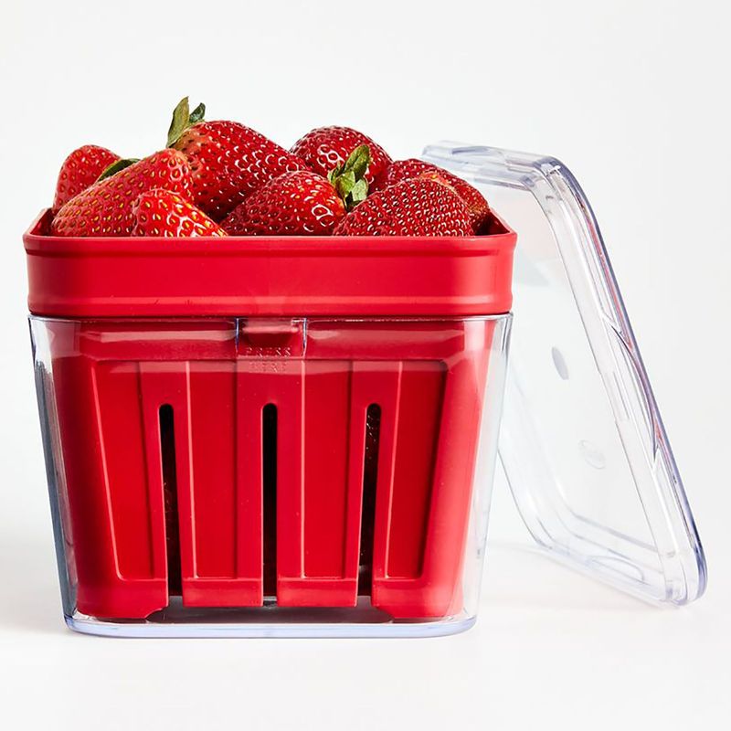 CRATE & BARREL - Canasta con Tapa para Fresas Bramble 3 Piezas