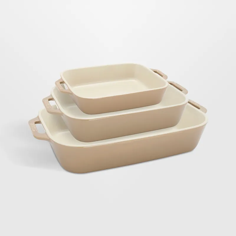 CRATE & BARREL - Set De 3 Fuentes Staub Para Hornear