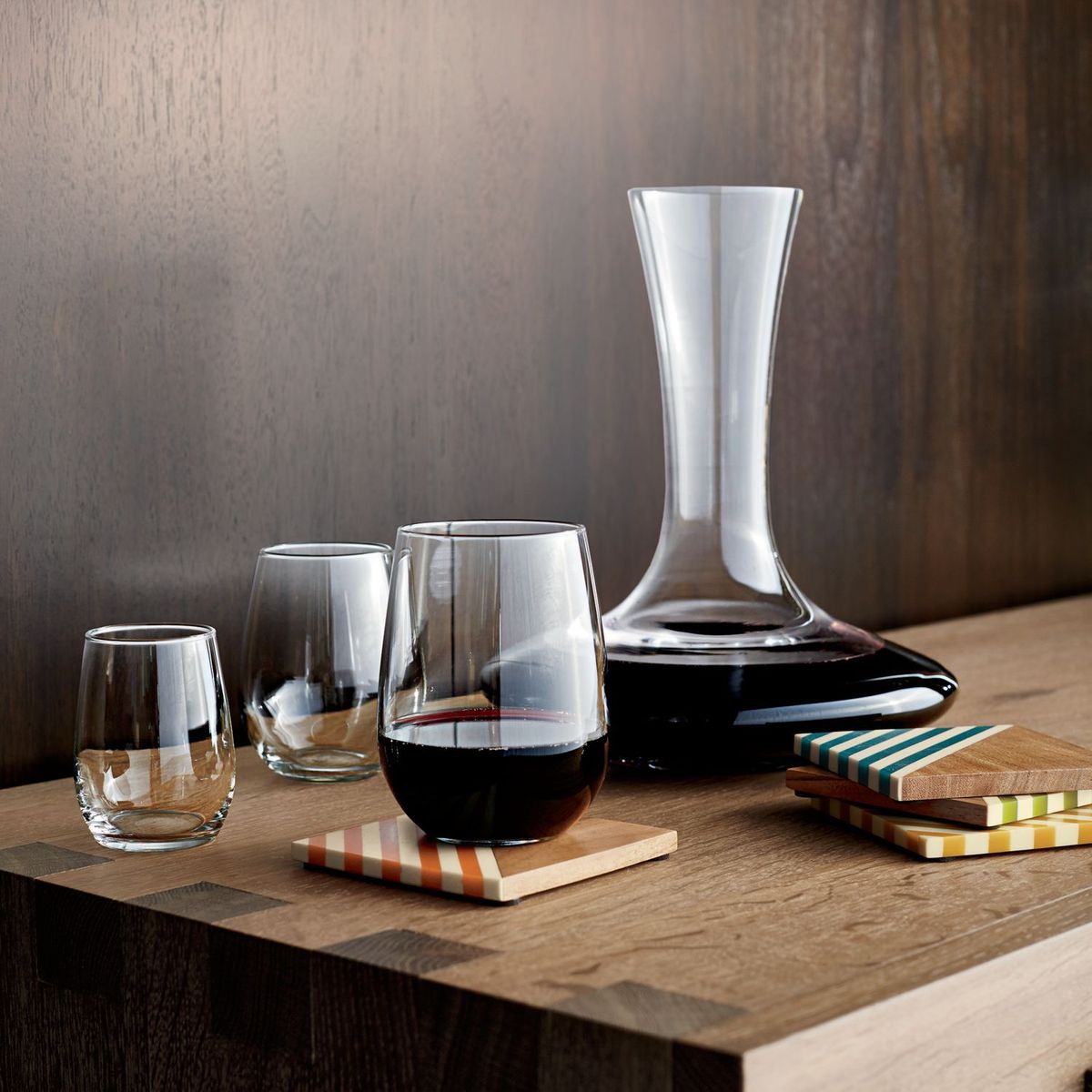CRATE & BARREL - Copa sin Tallo para Vino Tinto