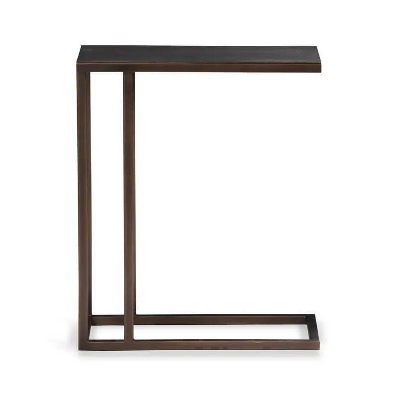 CRATE & BARREL - Mesa Auxiliar Echelon C de Hierro