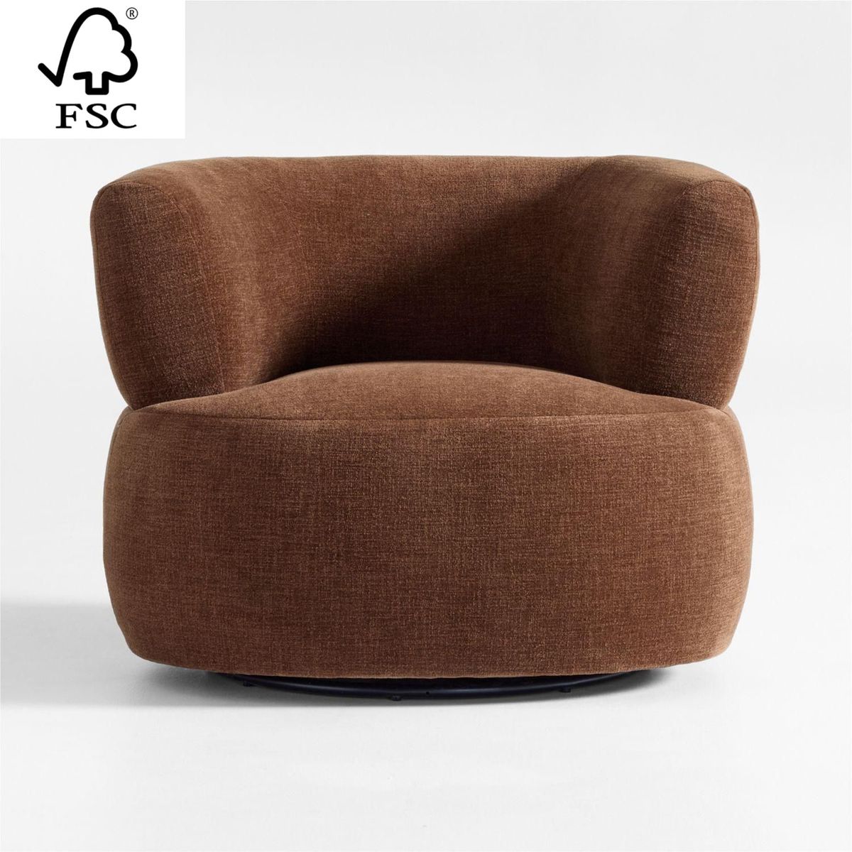 CRATE & BARREL - Butaca Margaux Giratorio 1 Cuerpo