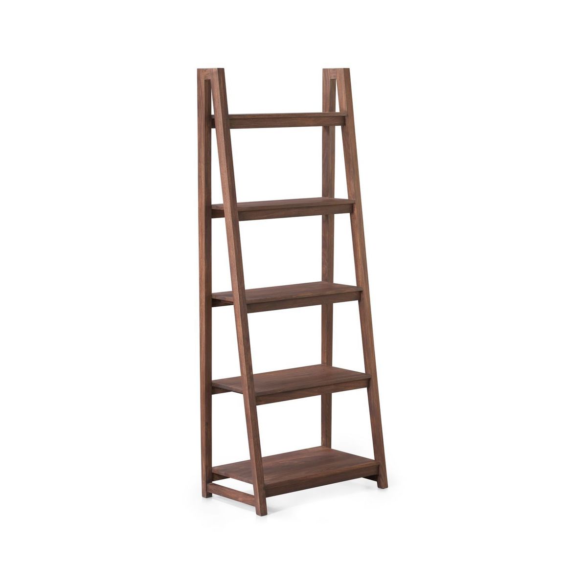 CRATE & BARREL - Librero Strut de Madera de Mango con 5 Repisas