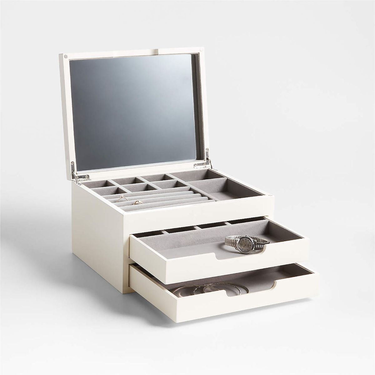 CRATE & BARREL - Joyero de Madera