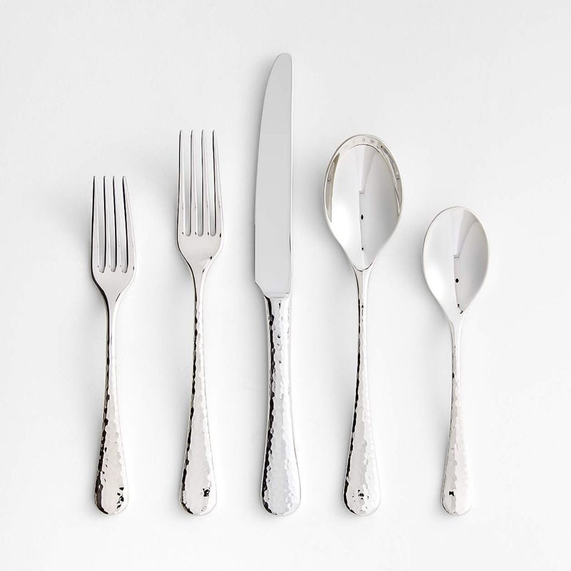 CRATE & BARREL - Cubiertos Texture Caesna De 5 Piezas