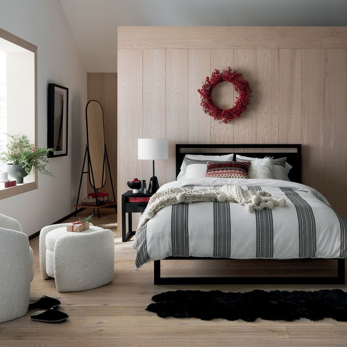 CRATE & BARREL - Mesa de Noche Linea 1 Cajón