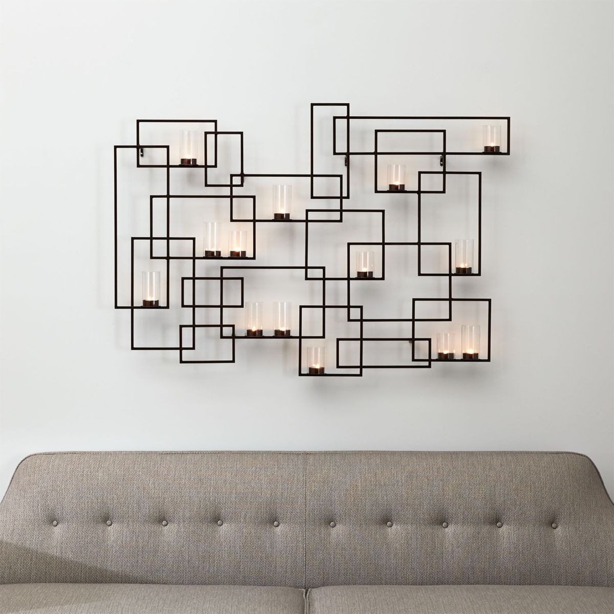 CRATE & BARREL - Candelabro para Pared de Metal Circuit