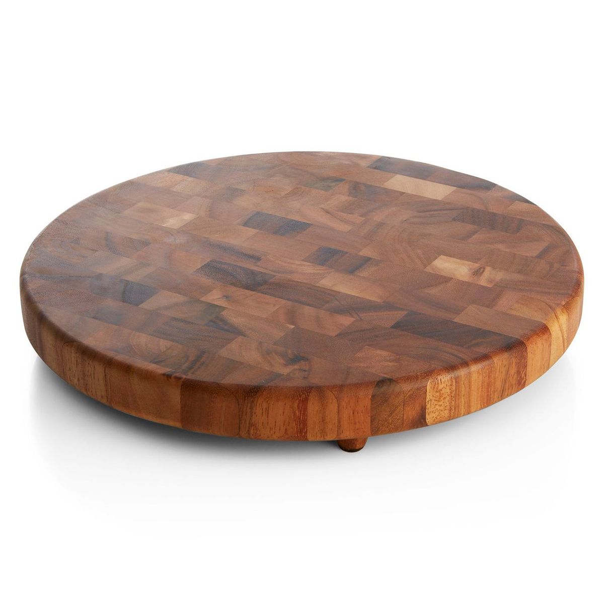 CRATE & BARREL - Tabla de Picar Redonda de Madera de Acacia