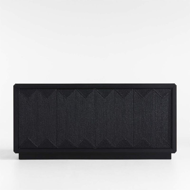 CRATE & BARREL - Aparador Roseau De Madera Negra Carbón