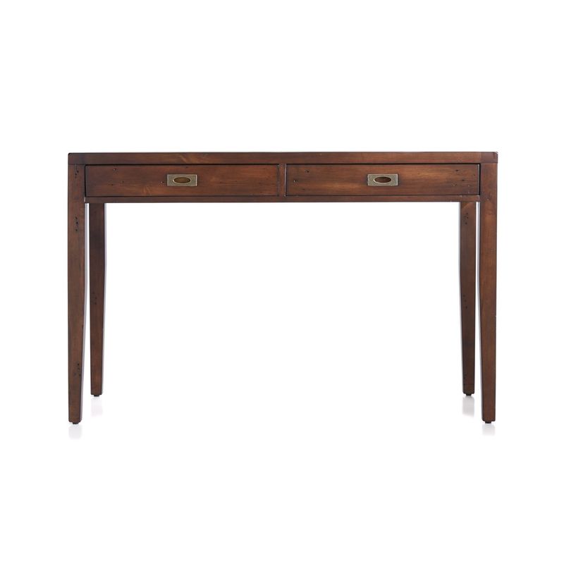 CRATE & BARREL - Escritorio Morris Marrón Chocolate 122cm