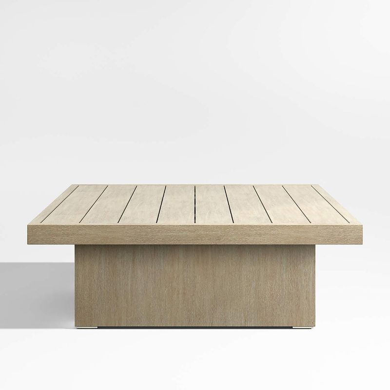 CRATE & BARREL - Mesa de Centro Mallorca de Terraza de Madera