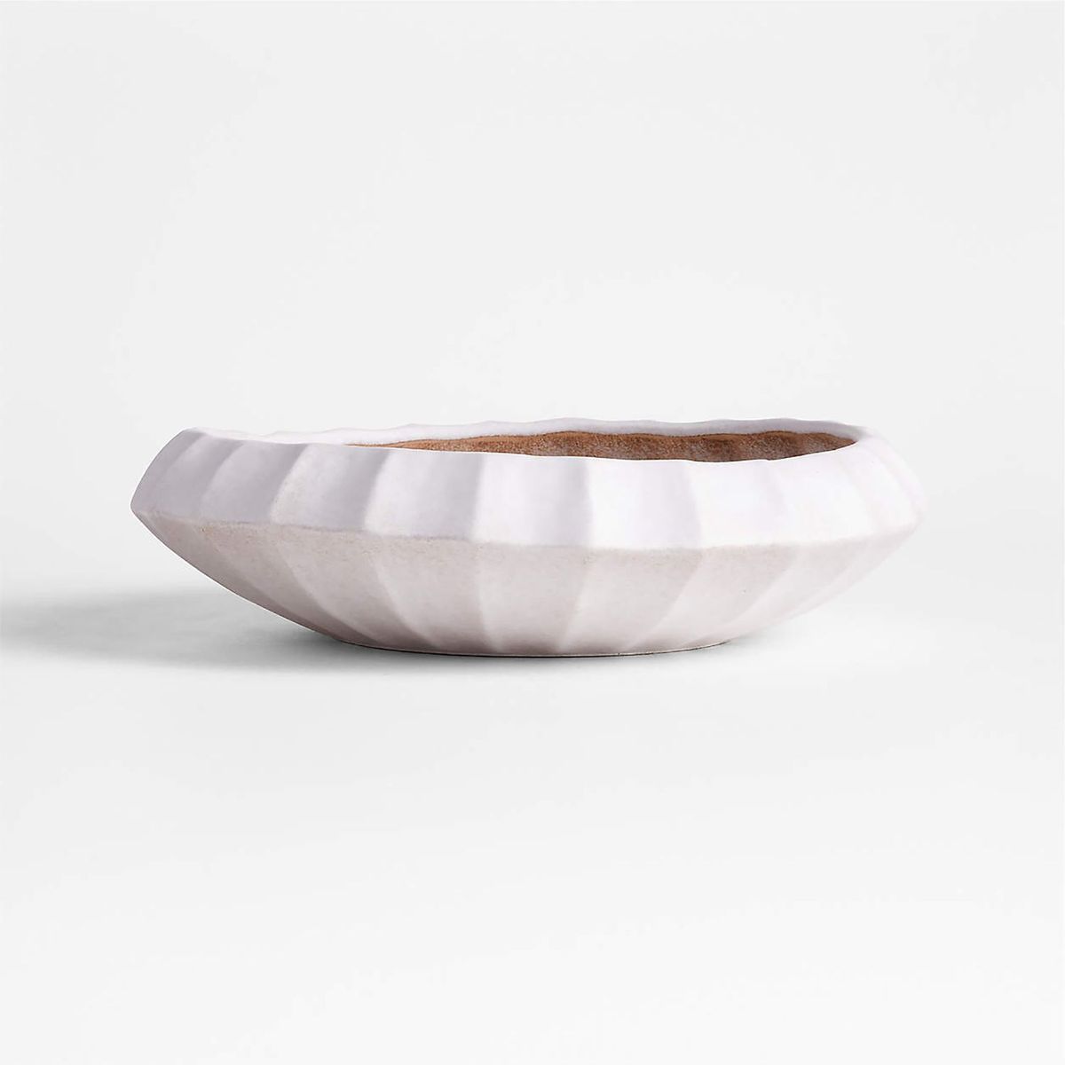 CRATE & BARREL - Bowl De Centro De Mesa De Gres Blanco Warren