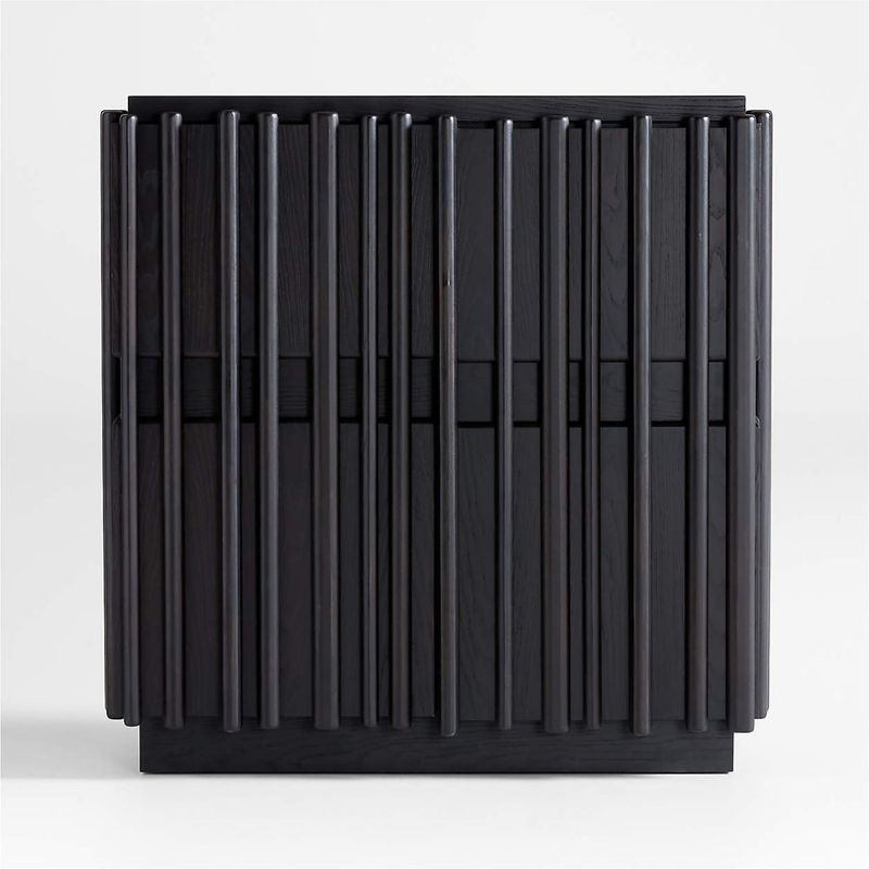 CRATE & BARREL - Gabinete De Almacenamiento De Madera De Fresno Ebonizado Bardi