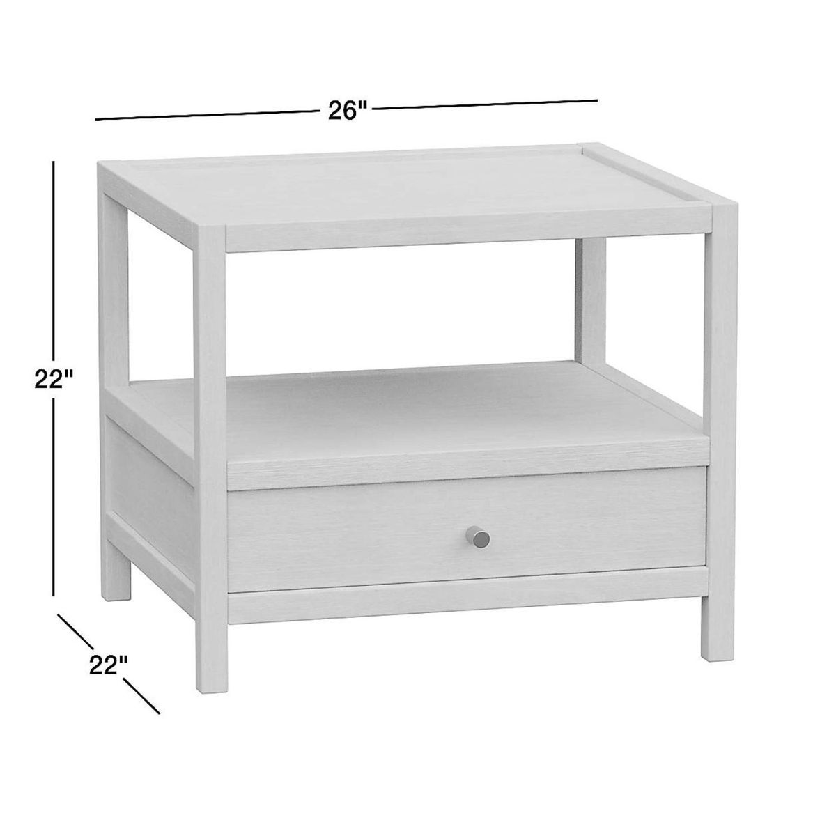 CRATE & BARREL - Mesa Auxiliar Keane de Madera Natural