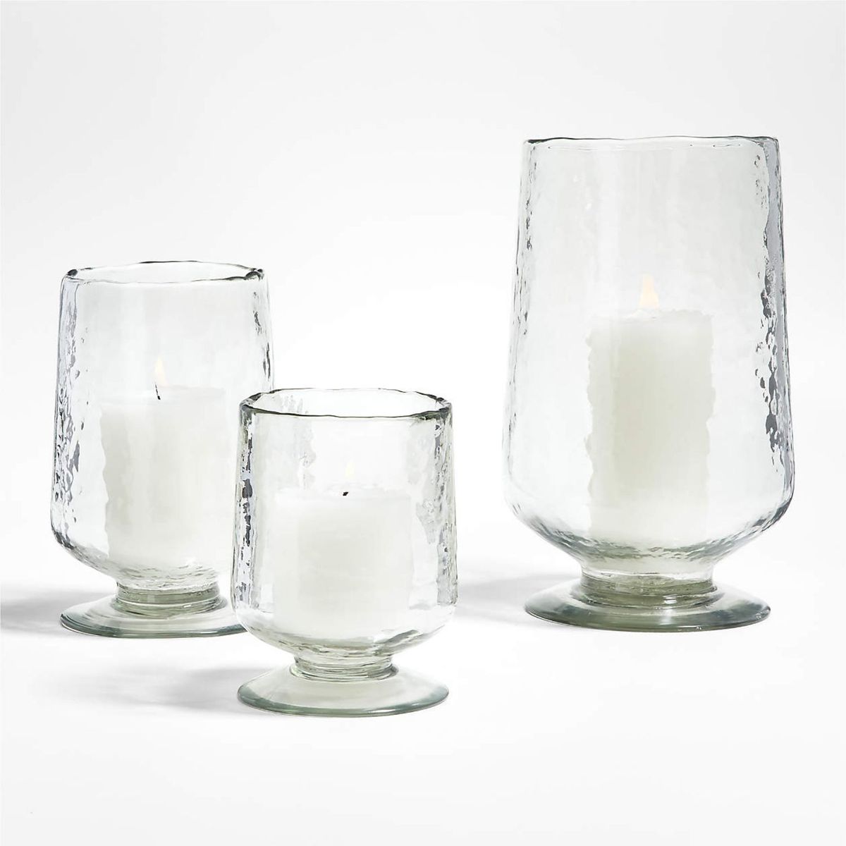 CRATE & BARREL - Portavelas Hurricane de Cristal