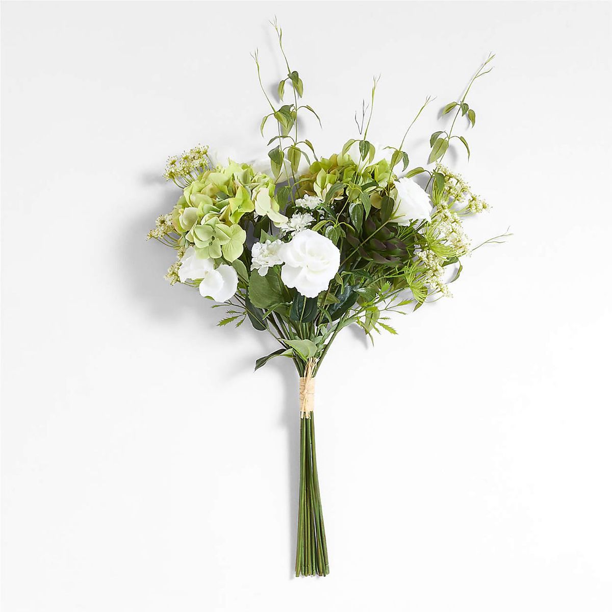 CRATE & BARREL - Rama Flor Plantas Verdes y Blancases 74cm