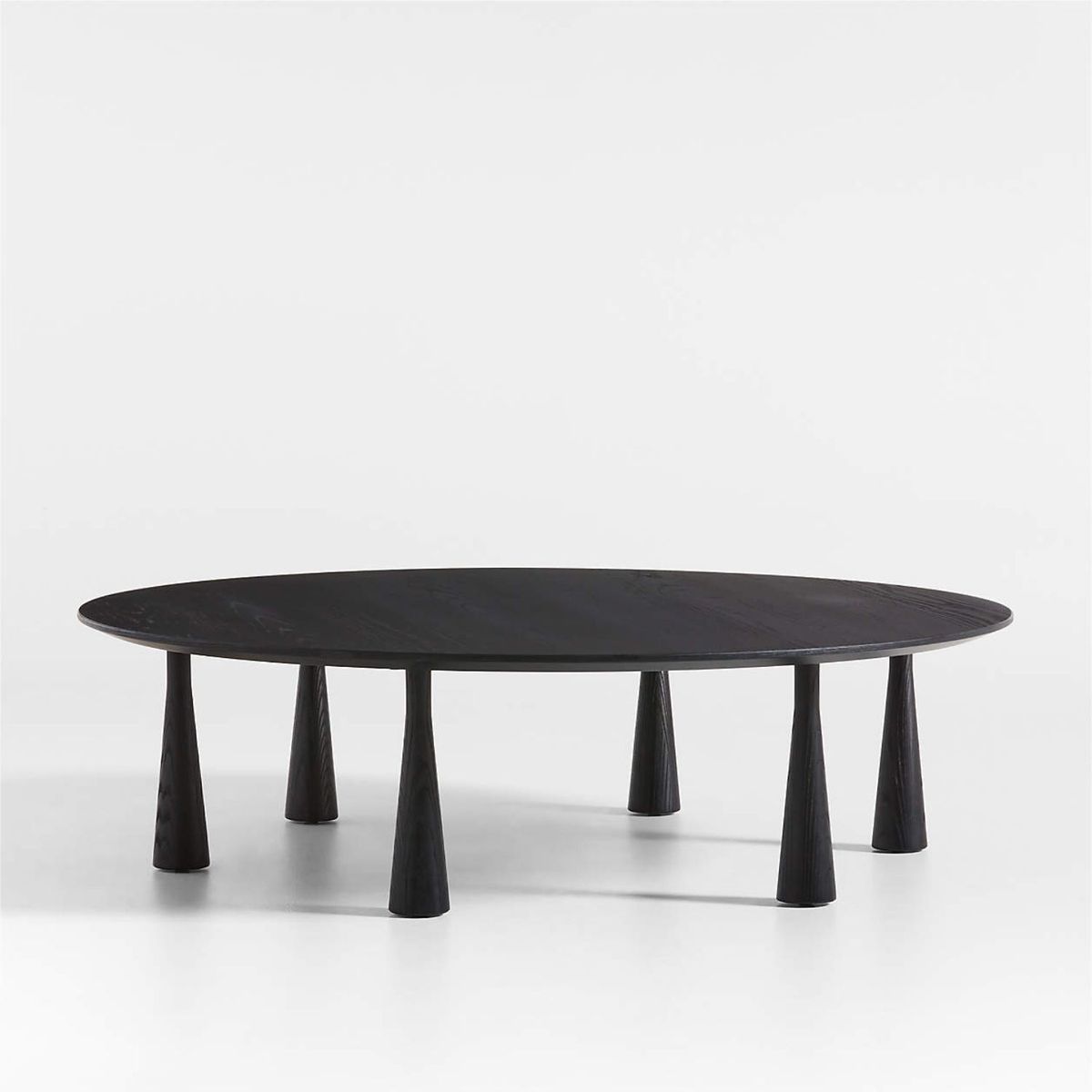 CRATE & BARREL - Mesa De Centro Redonda De Madera De Fresno Repaso 122cm