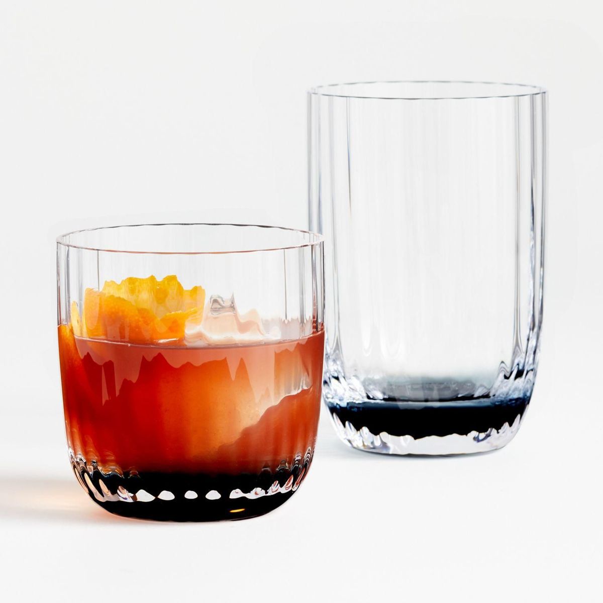 CRATE & BARREL - Vaso Highball Óptico Ezra