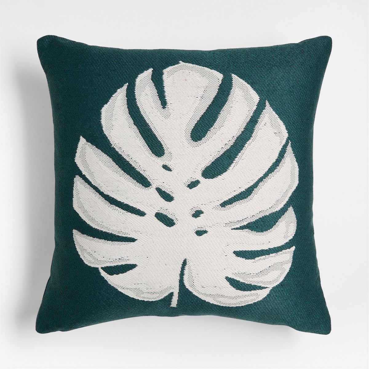 CRATE & BARREL - Cojín Monstera Verde De Terraza 51x51cm