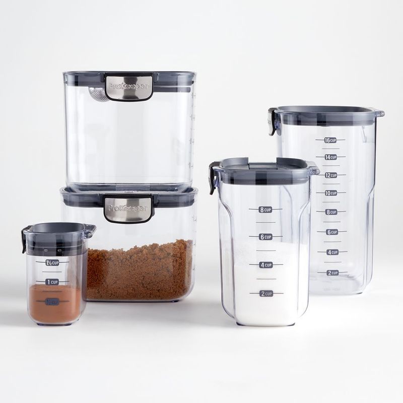CRATE & BARREL - Set De 6 Contenedores Progressive Prokeeper